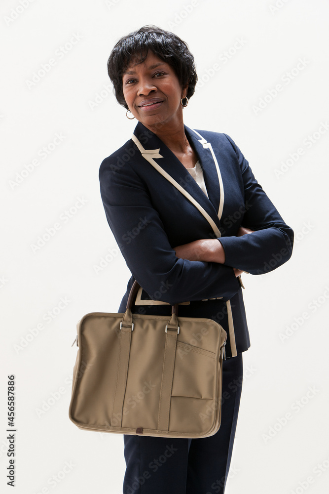 Portrait of mature African American businesswoman, studio shot Portrait of mature African American businesswoman, studio shot