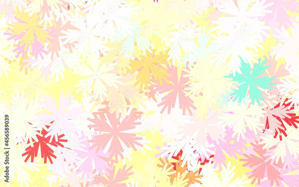 Light Green, Red vector doodle template with flowers. Light Green, Red vector doodle template with flowers.