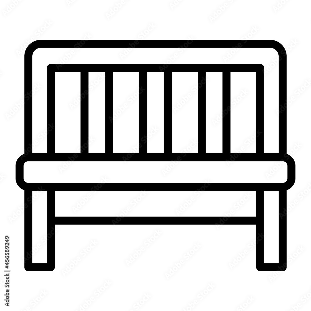 Street bench icon outline vector. Classic park. Wood furniture Street bench icon outline vector. Classic park. Wood furniture