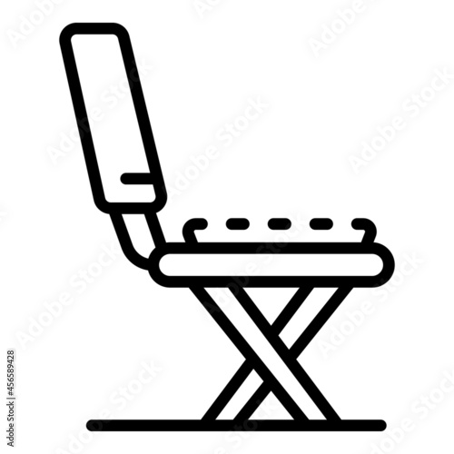 Backyard chair icon outline vector. Garden furniture. Parasol chair