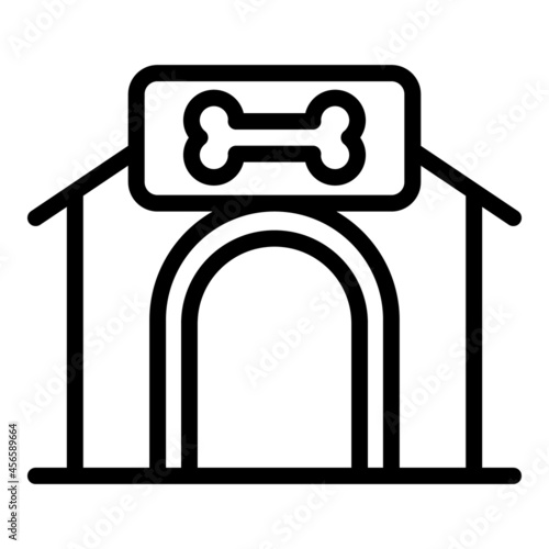 Bone dog kennel icon outline vector. Puppy house. Pet doghouse