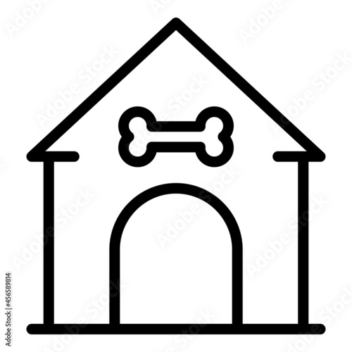 Pet house icon outline vector. Dog care. Animal doghouse