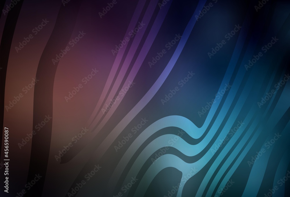 Dark Blue, Red vector backdrop with bent lines. Dark Blue, Red vector backdrop with bent lines.