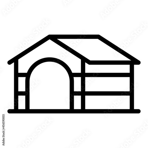 Guard kennel icon outline vector. Canine puppy. Canine paw