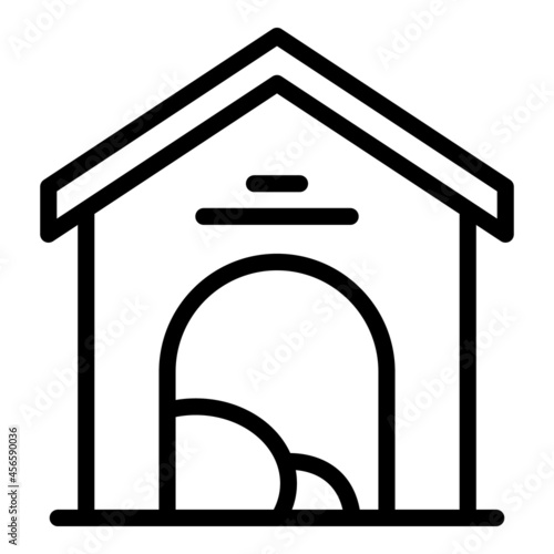Dog boarding icon outline vector. Pet house. Doghouse hut