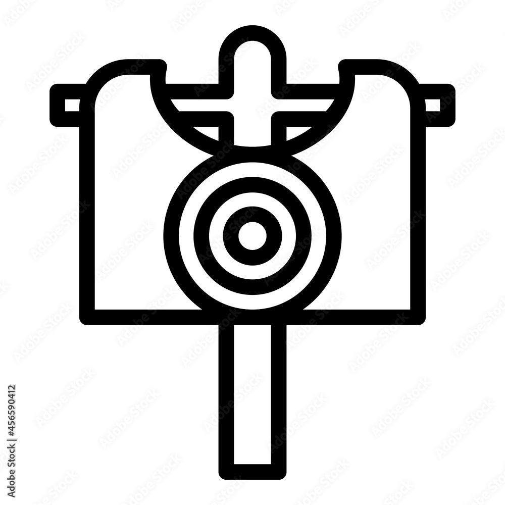 Archery board icon outline vector. Dart target. Bullseye target Archery board icon outline vector. Dart target. Bullseye target