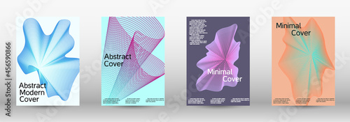 Artistic covers design. Creative backgrounds from abstract lines to create a fashionable abstract cover, banner, poster, booklet. © niko180180