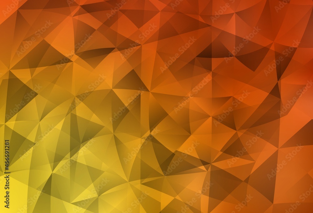 Light Red, Yellow vector pattern with polygonal style. Light Red, Yellow vector pattern with polygonal style.