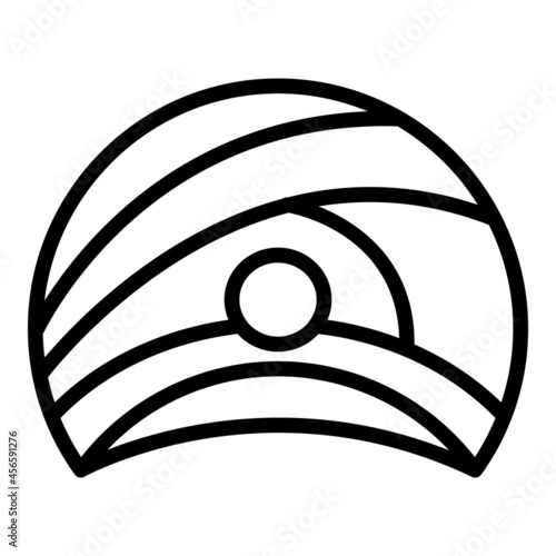 Royal turban icon outline vector. Sultan hat. Arabic king