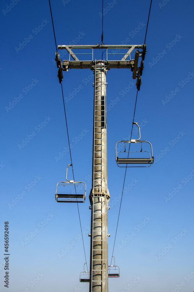 Empty ski lift