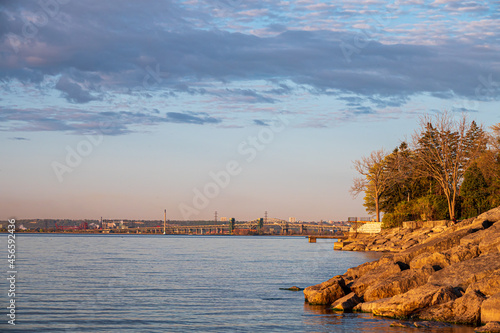 Morning Sun at My Back on the Burlington Waterfront