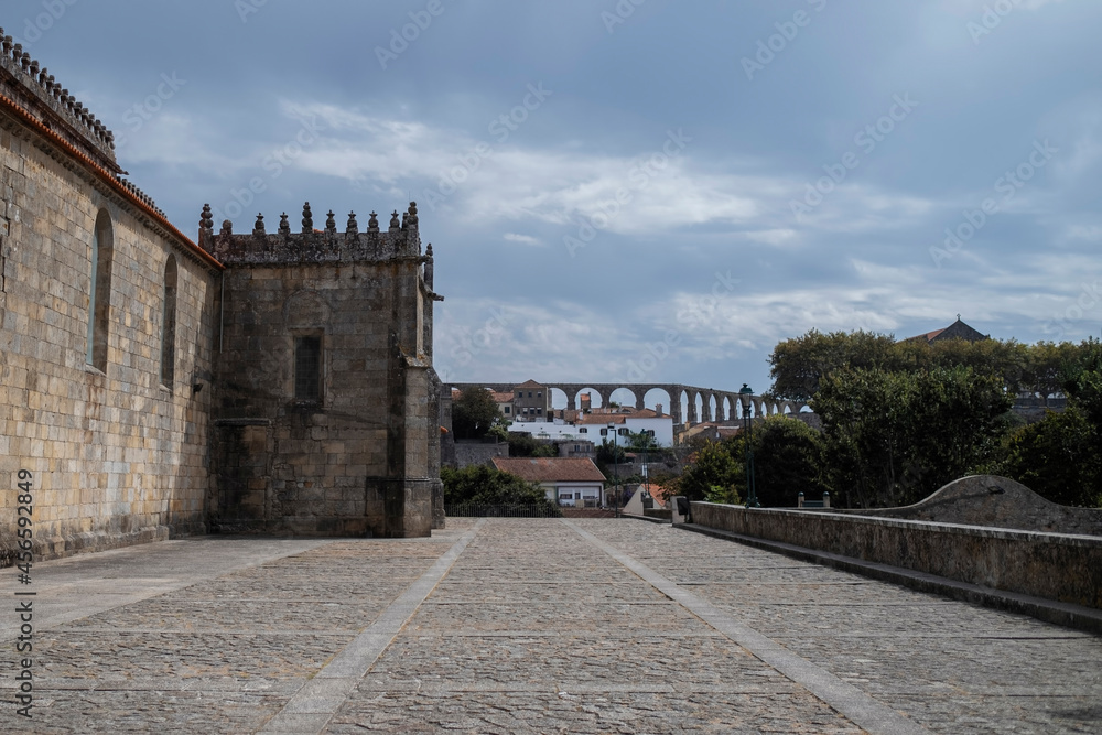 Santa Clara Aqueduct in Vila do Conde, Porto, Portugal.