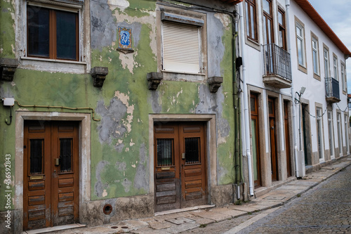 On one of the streets of Vila do Conde, Porto district, Portugal.