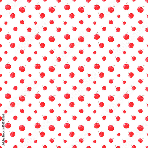 Seamless pattern of Watercolor seamless pattern with strawberry illustrations. drawing for paper and fabric.