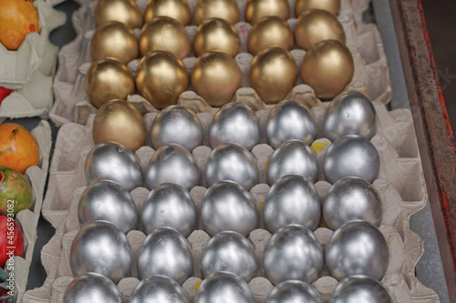 Silver Easter eggs