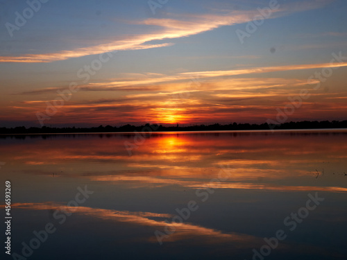 sunset over the river © Felicjan
