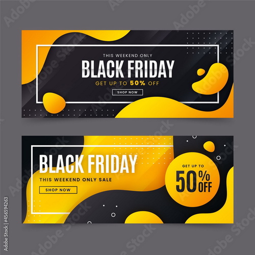 gradient black friday banners template vector design illustration