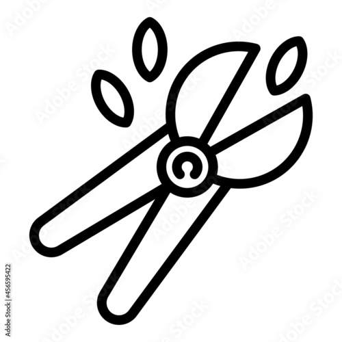 Garden secateurs icon outline vector. Plant pliers. Tree hedge