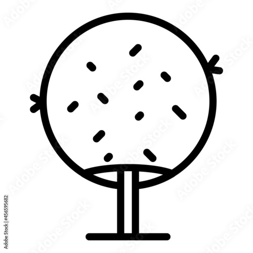 Trimming shrub icon outline vector. Garden tree. Trim hedge