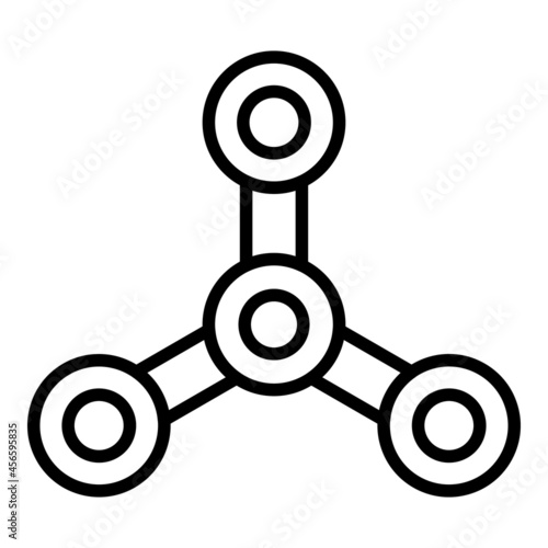 Antistress spinner icon outline vector. Fidget toy. Metal handspinner