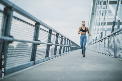 Sportswoman Running Outdoor