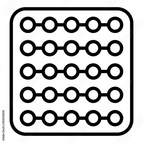 Bubble fidget icon outline vector. Popit toy. Sensory game