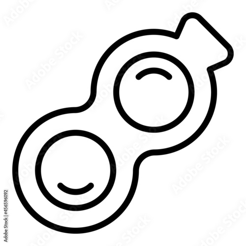 Rubber antistress toy icon outline vector. Fidget pop. Sensory push