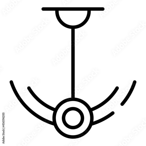 Pendulum tool icon outline vector. Metronome clock. Swinging ball