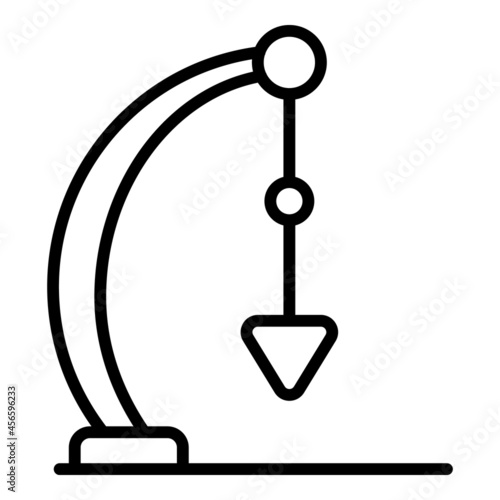 Physical pendulum icon outline vector. Swing energy. Kinetic momentum