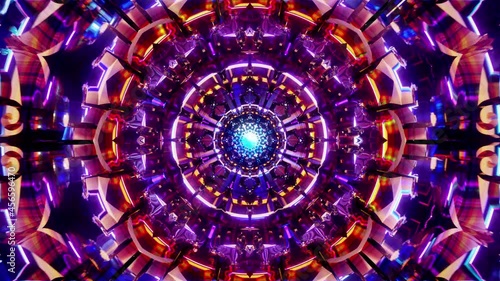 Spiritual awakening loop 3d abstract psychedelic lsd trip mandala kaleidoscope infinite hypnotizing pattern seamless 4k loop