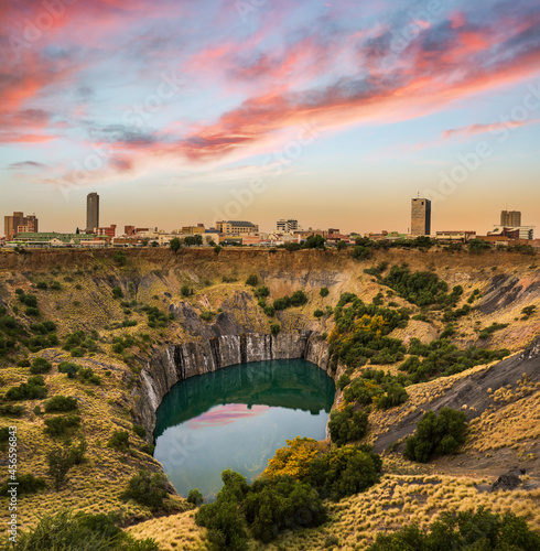 shot of kimberley big hole and Kimberly city in Northern Cape South Africa photo