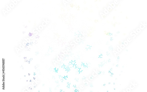 Light Blue  Yellow vector pattern with artificial intelligence network.