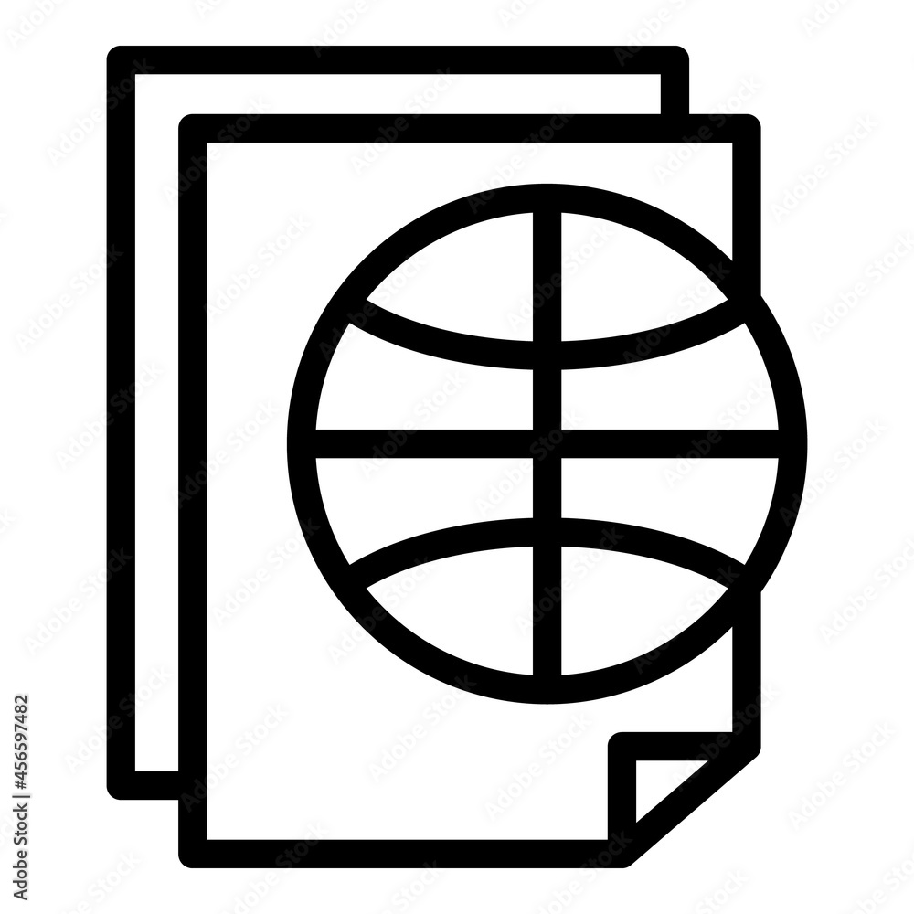 Course files icon outline vector. Document form. Book webinar Course files icon outline vector. Document form. Book webinar