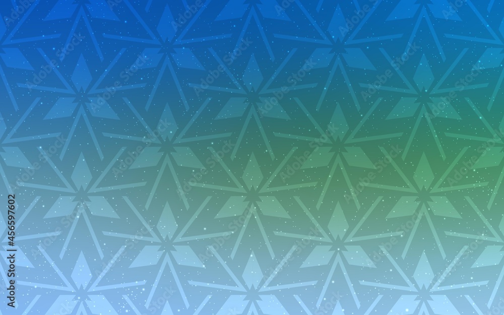 Light Blue, Green vector background with triangles.