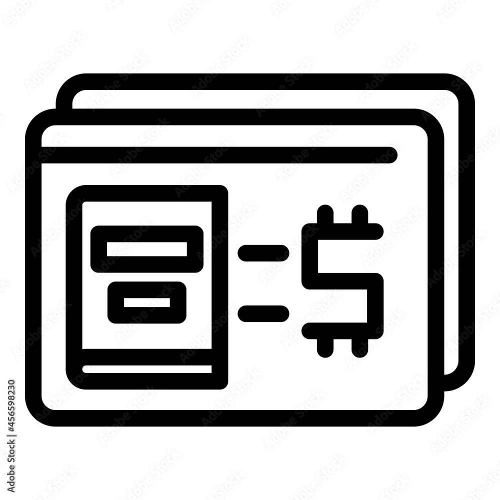 Book sale icon outline vector. Discount promotion. Swap literature Book sale icon outline vector. Discount promotion. Swap literature