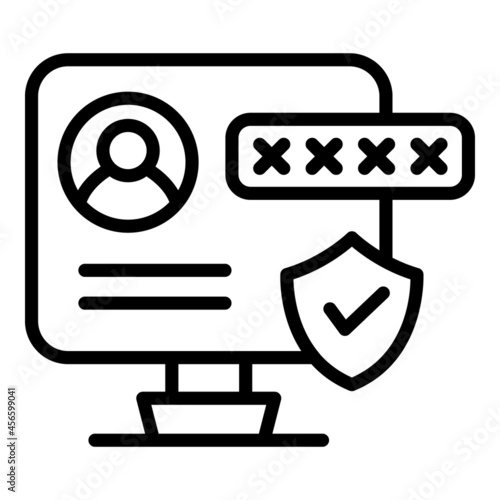 Client privacy icon outline vector. User data. Safe customer