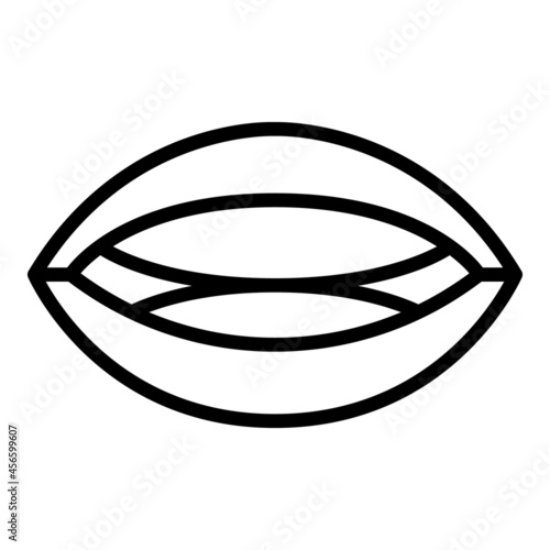 Language articulate icon outline vector. Mouth pronunciation. Speech animation
