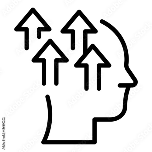 Personal growth icon outline vector. Self development. Business learning