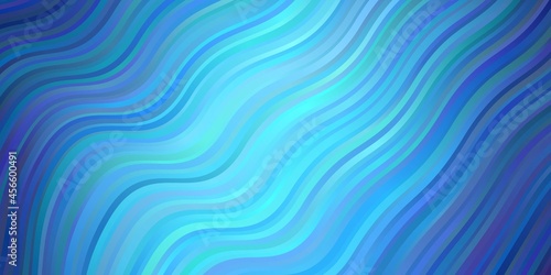 Dark BLUE vector backdrop with bent lines. © Guskova