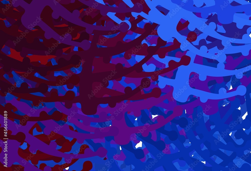 Dark Blue, Red vector texture with abstract forms. Dark Blue, Red vector texture with abstract forms.