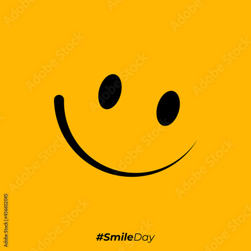 Smile Emoticon Icon for World Happiness Vector Template Design Illustration