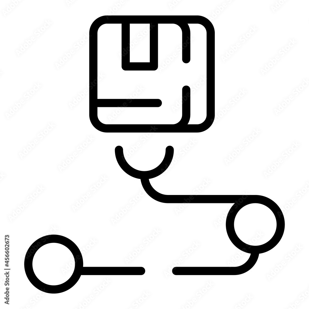 Shipping route icon outline vector. Delivery transport. Shipment map Shipping route icon outline vector. Delivery transport. Shipment map