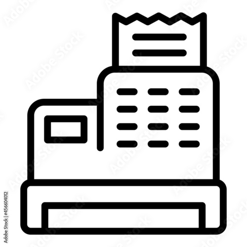 Cashier machine icon outline vector. Cash payment. Shopping scanner