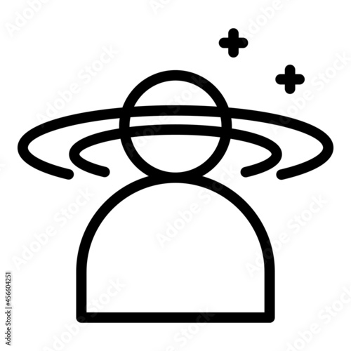 Dizziness problem icon outline vector. Headache pain. Mental dizzy