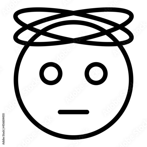 Flu dizziness icon outline vector. Dizzy headache. Vertigo disease