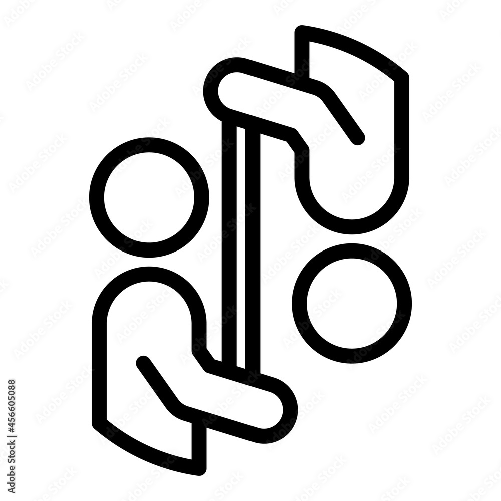 Social restrictions icon outline vector. People distance. Protection corona