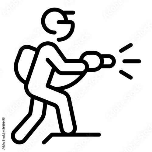 Chemical hazard icon outline vector. Toxic substance. Safety environment