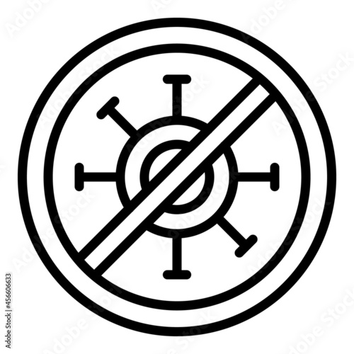 Anti virus icon outline vector. Kill bacteria. Infection free
