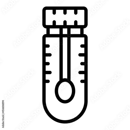 Chemical test tube icon outline vector. Chemistry research. Lab experiment