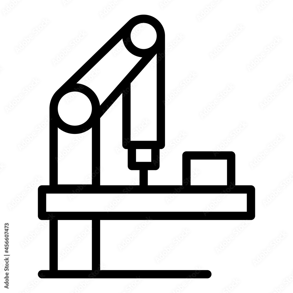Industrial robot icon outline vector. Industry arm. Factory hand Industrial robot icon outline vector. Industry arm. Factory hand